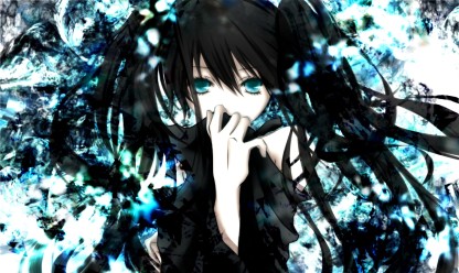 Anime Girl Black Hair Blue Eyes